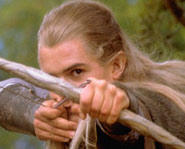 Orlando Bloom in character as Legolas Greenleaf from Lord of the Rings: The Two Towers.