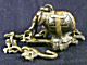 Archaize Antique Tibet Bronze Elephant kerosene Lamp x