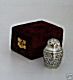 ANTIQUE SILVER CREMATION URN KEEPSAKE URNS w/CASE