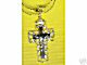 14K GOLD LAYERED CRUCIFIX  - Silver Christ - 18" Chain