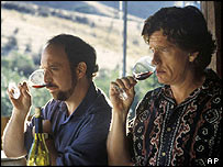 Paul Giamatti (left) and Thomas Haden Church in Sideways