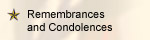 Remembrances and Condolences