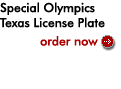 Special Olympics Texas License Plate