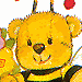 Bee with flowers