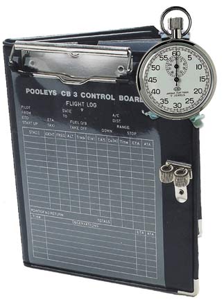Combination deal - A5 CB-3 Kneeboard, Clip and Stopwatch