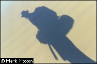 Mark's shadow on Seventy-Five Mile Beach