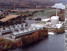 An aerial view of the Vermont Yankee nuclear power plant in Vernon, Vermont.