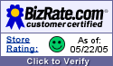 BizRate.com Customer Certified Site - Click to Verify