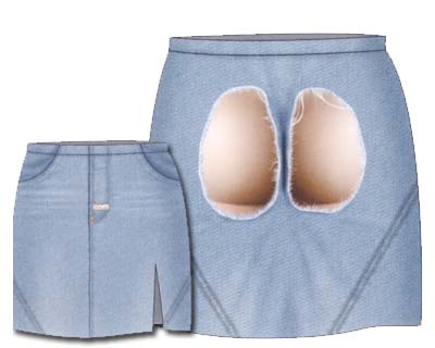 Naughty Illusions Denim Skirt