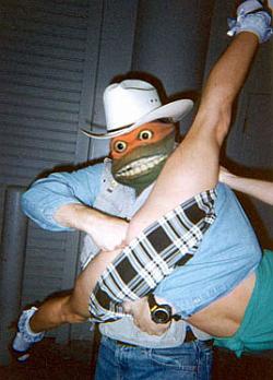fisted by man in ninja turtle mask