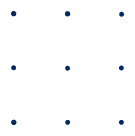 Nine Dots form a 3 by 3 square
