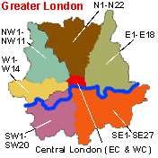 Greater London Postcode Areas