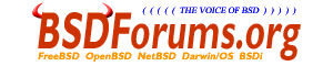 bsdforums.org - FreeBSD, OpenBSD, NetBSD, MacOS X, Darwin, Linux, Unix forums, message boards, discussions and news.